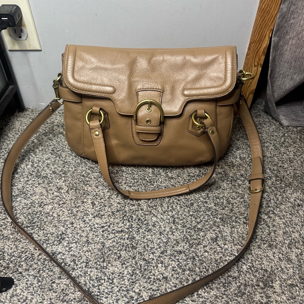 Coach 2013 Eva satchel Tan Leather Shoulder Bag